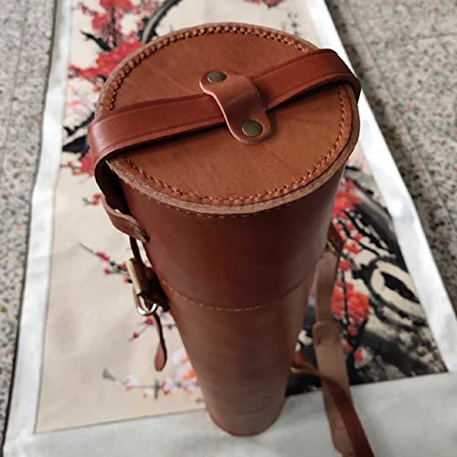 Rouleau de papier en cuir, sac de rangement et boîtes de transport pour plans, impressions, affiches, cibles, œuvres d'art et dessins