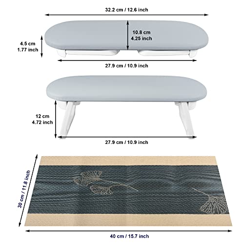 Diesisa Nail Arm Rest, Foldable Pu Leather Nail Hand Rest For Nails Tech With Pvc Table Mat, Soft Hand Rest For Acrylic Nails/Nail Hand Pillow For Manicure Salon Use #TOP6