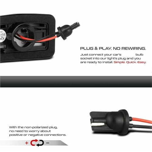 Luces LED matrícula EX37 FX35 QX50 soluciona iluminación trasera tenue 2uds 5