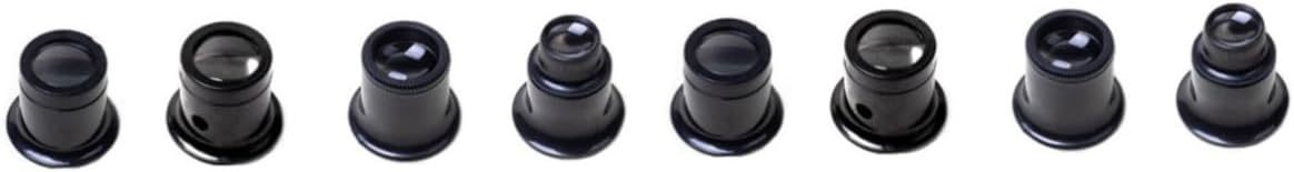 Tofficu 8pcs Optical Magnifier Loupe Magnification Jewelry Magnifying Glass Light Magnifying Glasses for Reading and Inspection