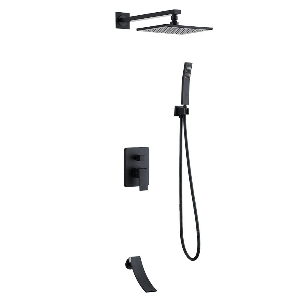 Robinet de douche dissimulé pour salle de bain avec pommeau de douche pluie