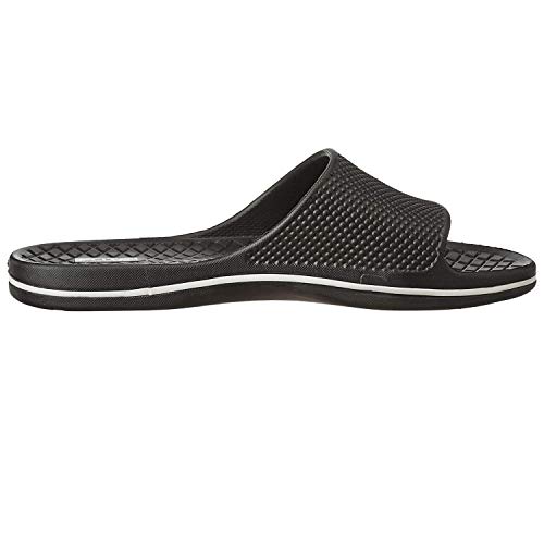 Qickstep Men's Thong Sandals Perfect flip flops for walking Slippers for men, Black, 6 UK