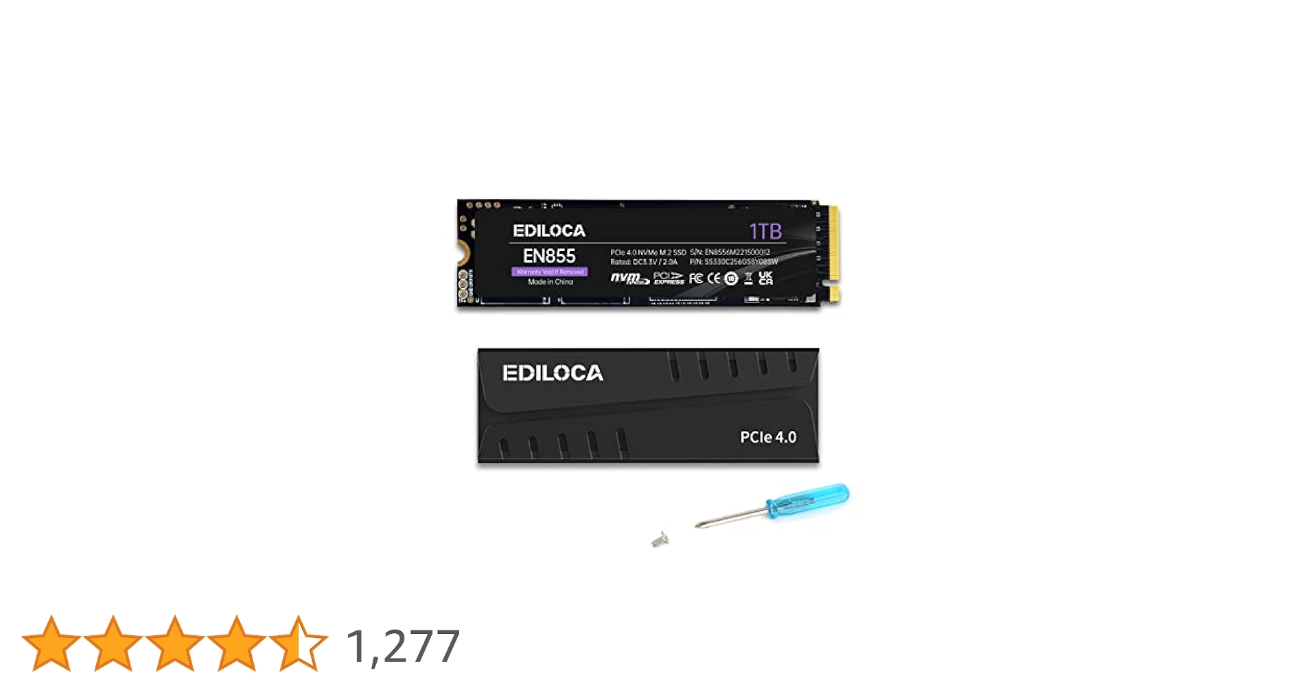 新品 2TB SSD EDILOCA EN855 PCIe 4.0 M.2 Ediloca EN855 M.2 SSD PCle 4.0x4