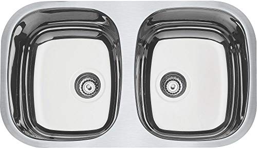 Cuba de Embutir Tramontina Prime Isis 2C 34 BL em aço inox alto brilho 76 x 44 cm com Escape