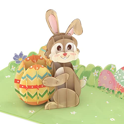 Carte Pop-Up 3D Lapin De Pâques - Carte De Vœux Surprise - 15x15cm