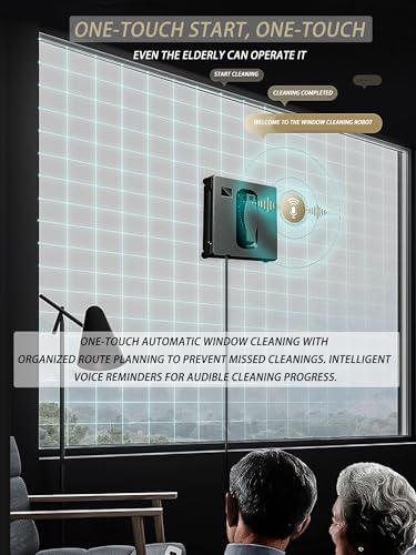 Robot limpiador de ventanas con 3 modos de limpieza profunda y diseño automatizado 8