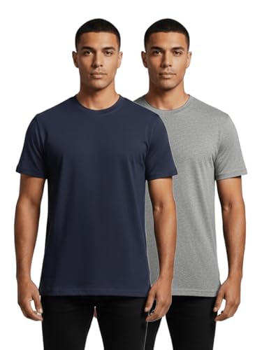 Image of Dollar Easy Fit Cotton Blend Pack of 1 Solid Men's Round Neck T-Shirt