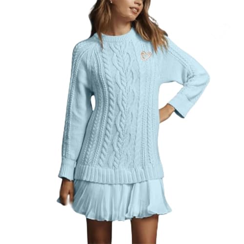 Women Crewneck Cable Knit Sweater Mini Dress, Cable Knit Sweater Dress Women, Womens Sweater Dress Sweater Dresses