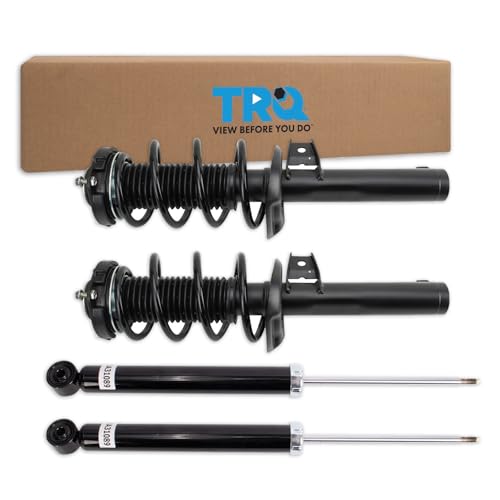 Image of TRQ Front and Rear Complete Strut Assembly & Shock Absorber Kit Complete Strut & Coil Spring Assembly Compatible with 2015-2018 Audi Q3 Q3 Quattro