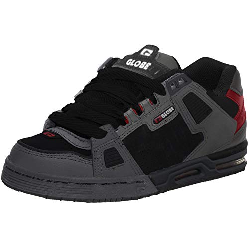 Image of Globe Sabre Nubuck 2, Men's Skateboarding Shoes, Multicolour (Gris /Negro /Rojo), 10.5 UK (45 EU)