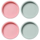 Layer Cake Pan Set, 6 Inch Round Rainbow Cake Pans Silicone Mold, Non-Stick Silicone Cake Bakeware M
