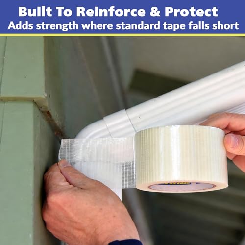 Image of Gaffer Power Teegan Tapes Filament Tape 3 inch x 30 Yards - Reinforced Clear Strapping Tape for Heavy Duty Packing, Sealing & Repairs - Weather Resistant, Industrial Strength (Pack of 3)