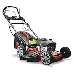 RocwooD Petrol Lawnmower Electric Start Self Propelled 51cm 20" Cutting Width 173cc OHV Engine Mower Mulching Foldable Handles 60 Litre Grass Collector 2 Year Warranty Red