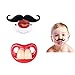 2Pcs Funny Teeth And Mustache Pacifier,Cute Gentleman Mustache Designed Baby Pacifiers for Soothe Your Newborn Baby, Perfect Baby Shower Gift For Small Boys Or Girls(2 Pack)