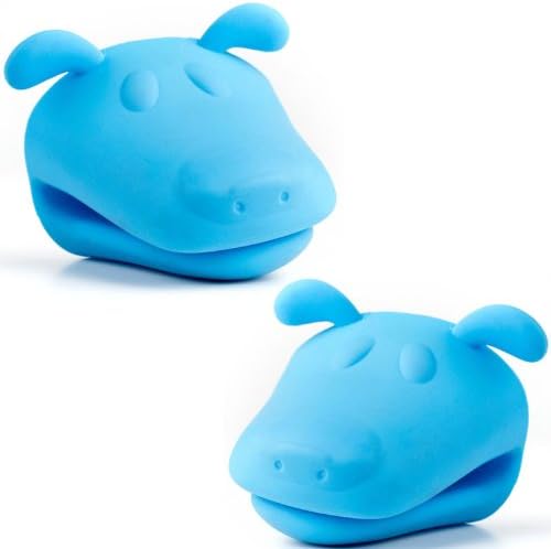 Blue Dog Silicone Pot HoldersMatching Set of 2