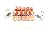 Sky High Car Audio (10) 1/0 Gauge Copper Ring Terminals 3/8