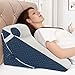 Bed Wedge Pillow for Sleeping, Adjustable 7 &12 Inch Foam Wedge Pillow for Post Surgery, Elevated Triangle Pillow for Acid Reflux, Back Pain Relief, Leg Support, 3pack
