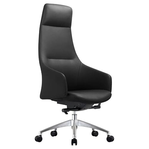 51.96-54.72 x 24.8 x 22.04 in. Celeste Series Tall Office Chair with Leather Black