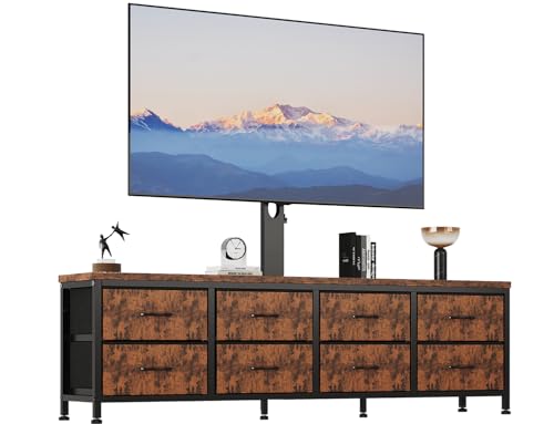 63-Inch TV Stand with 8 Drawers and Mount