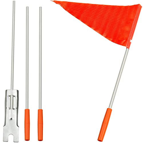 Winfred 2 Pcs Fanion de Vélo pour Vélo d'enfant, 150 cm Drapeau de Sécurité Haute Visibilité pour Vélo