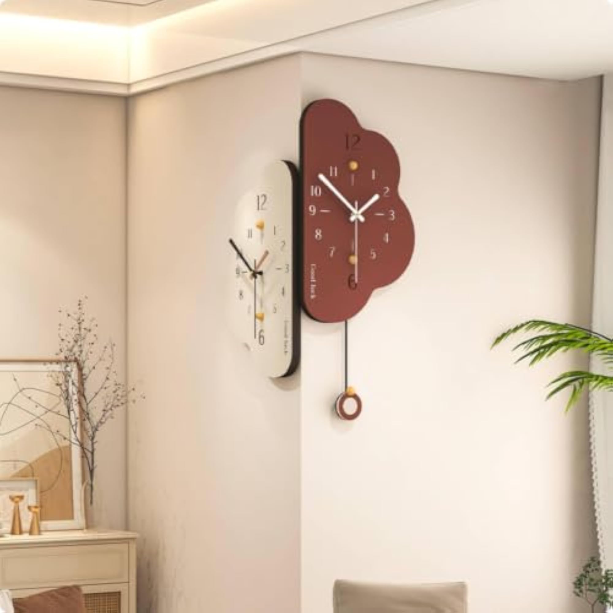 Modern Minimalist Double Sided Corner Clock