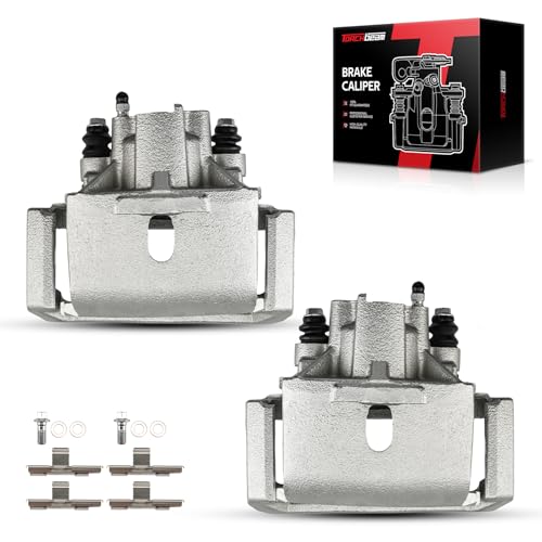 Image of Torchbeam Rear Brake Calipers Set for Ram 1500 2011-2018, Dodge Ram 1500 2002-2010, Ram 1500 Classic 2019-2023, Dodge Durango 2004-2009, Rear Left and Rear Right Calipers with Bracket 18B4836+18B4837