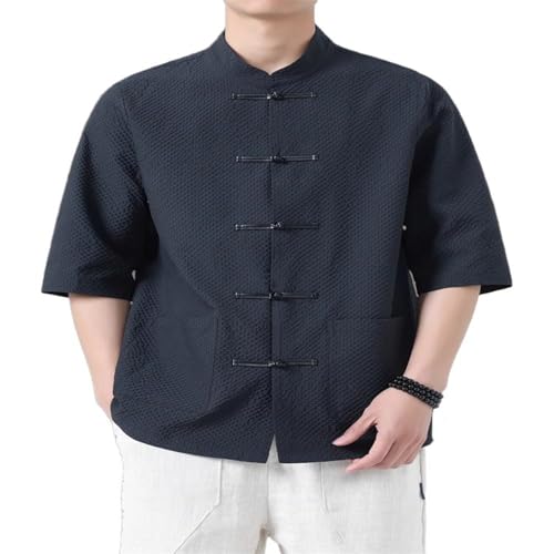 Chemise style chinois homme brodée au design premium et finitions