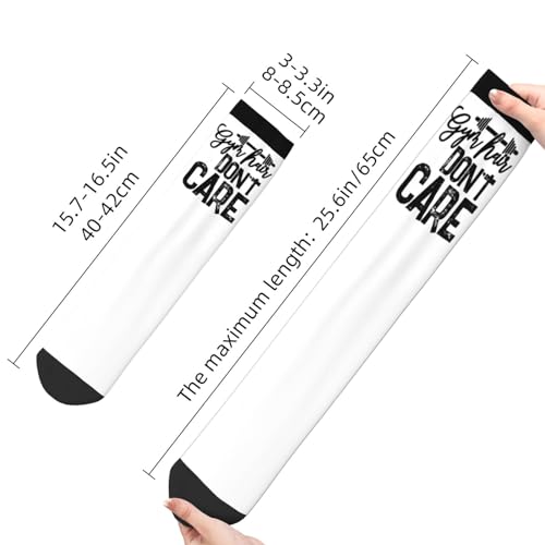 Vintage Gym Hair Don'T Care Unisex Cushion Crew Sock Soft Casual Mid-Calf Socks4