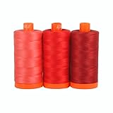 Aurifil Garn 3 große Spulen Baumwolle 50WT perfekt zum Basteln, Quilten und Sticken...