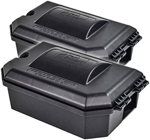 Pest Expert Rat & Mouse Poison Outdoor Bait Boxes (x2), Heavy Duty