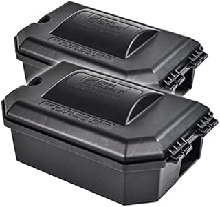 Pest Expert Rat & Mouse Poison Outdoor Bait Boxes (x2), Heavy Duty