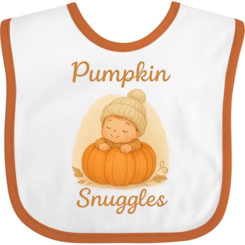 inktastic Pumpkin Snuggles Baby Autumn Graphic Baby Bib