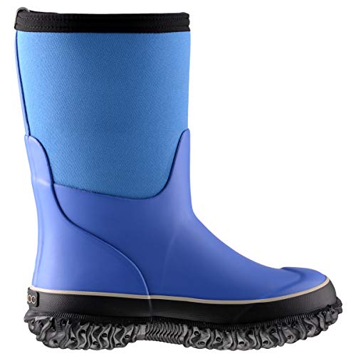 Mcikcc Kids Waterproof Rain Boots,Classic Snow Mud Boots Non-Slip For Toddler Boys Girls,6M Blue And Black #TOP2