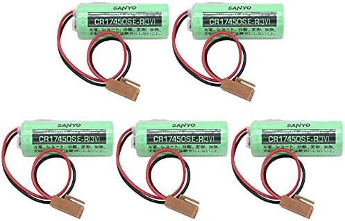 SHENYANG 5-Pack CR17450SE-R 3V 2500mah PLC Battery for FANUC A98L-0031-0012 CNC System with Plug