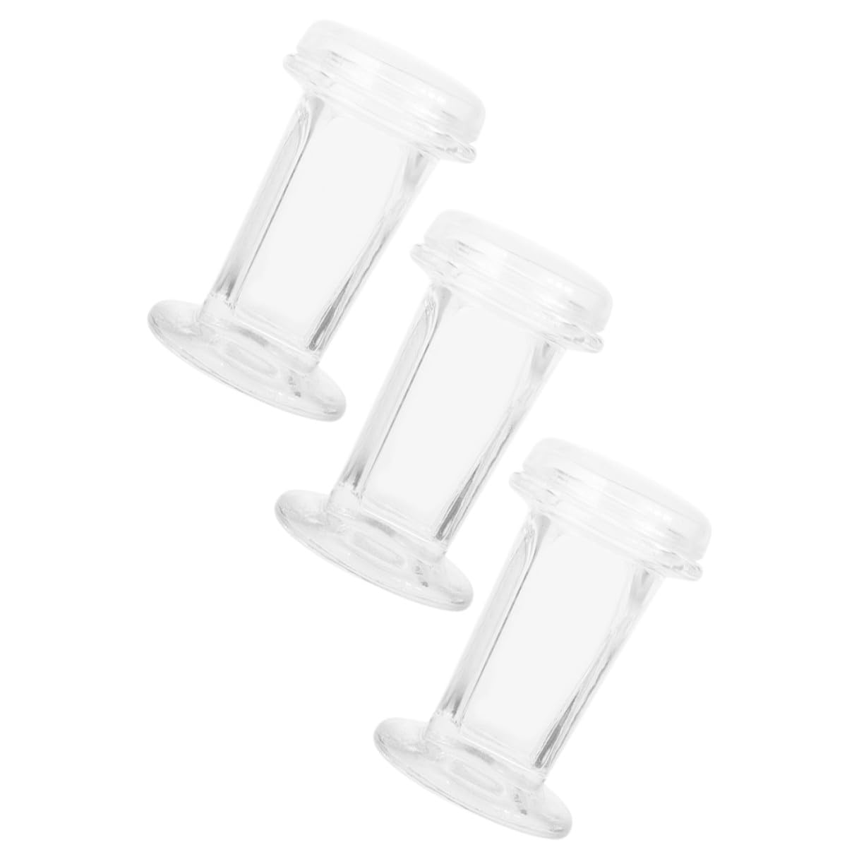 Ipetboom Frasco de Tinción de Vidrio Tapa Capacidad para 5 Portaobjetos 3 Piezas de 60 Ml Adecuado para Laboratorios Clínicos y Procedimientos de Tinción