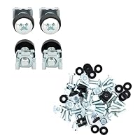 BIGtec 20 x Käfigmutter Montageschrauben Käfigmutternset M6 Montagesatz für 10" und 19" Schränke Netzwerk Schrauben Rack Käfigmuttern – Ansicht 4