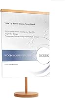 ECKEK Wooden A3 Poster Stand Holder - Magnetic Tabletop Banner Display for Stores, Counters & Events (16.5x11.7in)