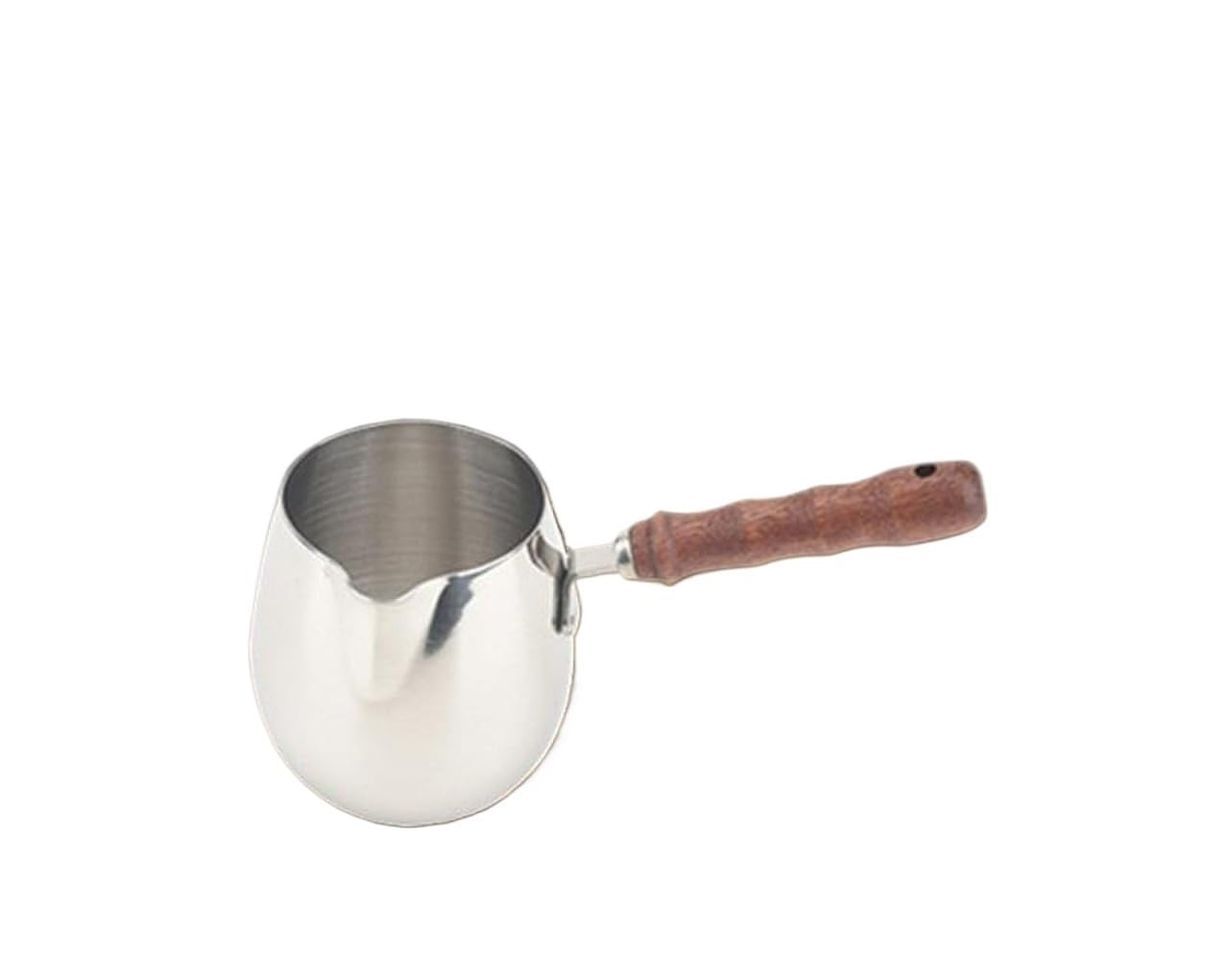 Cafetera de madera de 300ml para evitar quemaduras al fundir mantequilla o leche
