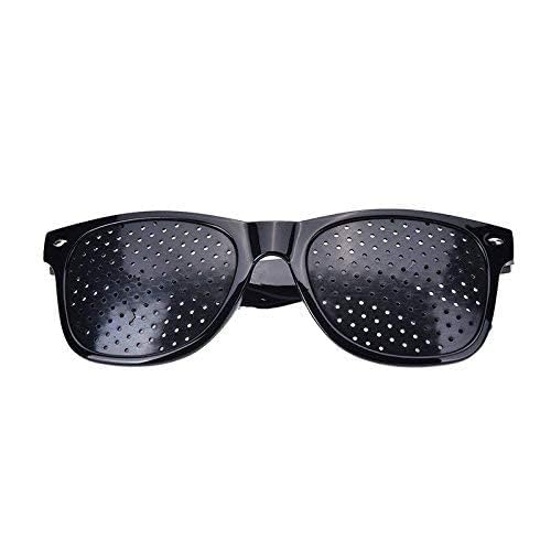 Cute critters Pinhole Glasses Uniisex Vision Care Anti-Myopia Eye Exercise Improver Glasses Eyesight Natural Stenopeic Anti-Fatigue Glasses(Black) - Image 7