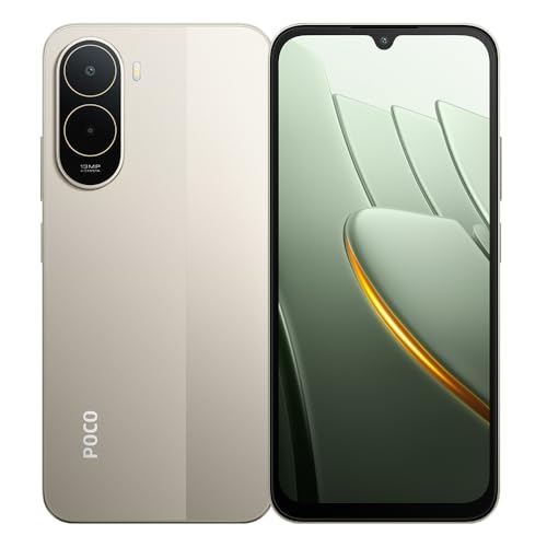 XIAOMI POCO C81 Pro 4G Smartphone 4GB +256GB Powerful Octa-Core Processor Immersive 6.9' Display Massive 6000mAh(typ) Battery 13MP AI Dual Camera, Charger Included (Golden)