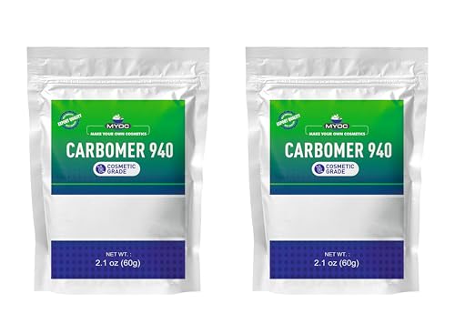 Image of Carbomer 940 Powder for DIY skincare - 60 g (Pack of 2) - cosmetic grade gel base for face gel, hair gel, hand gel and serum formulations