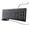 Trust Taro Pack Teclado y Ratón con Cable – Disposición QWERTY Español, Cable de 1.8m, Conexión USB, Teclado Resistente a los Vertidos, Windows, Mac, PC, Ordenador Portátil, Negro