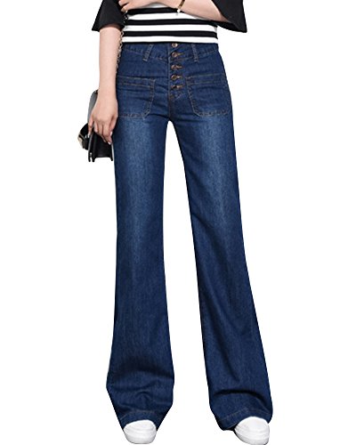 ShiFan Taglie Forti Baggy Jeans a Zampa Donna