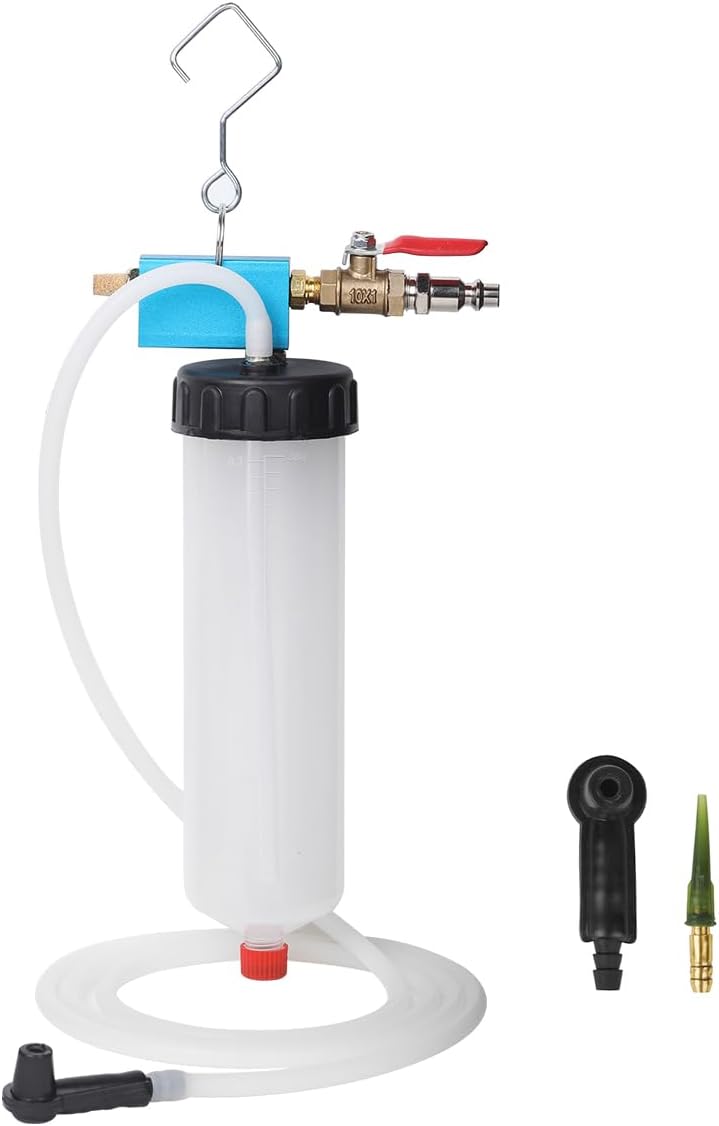 Auto Brake Fluid Extractor, Brake and Clutch Fluid Drained Bleeder Tool, Brake and Clutch Fluid Drained Bleeder Tool Equipment Kit for Car Motorcycle, Capacity 300ML+71 '' Hose