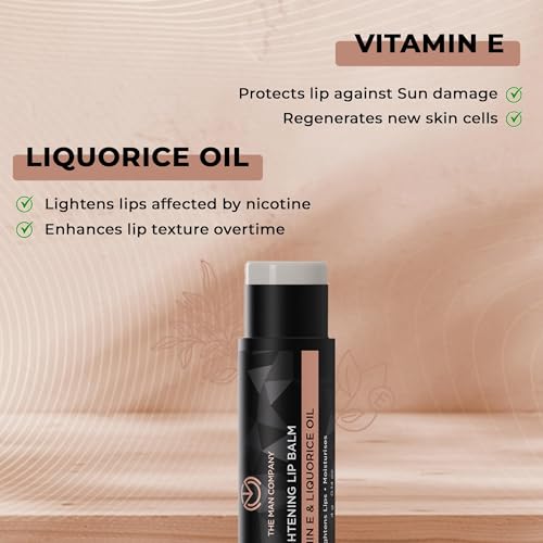 Image of The Man Company Lip Balm for Dry, Chapped, Dark and Smoky Lips - Pack of 2 | Moisturizes, Nourishes & Soften Lips | Enriched with Vitamin E, Coconut & Olive Oil