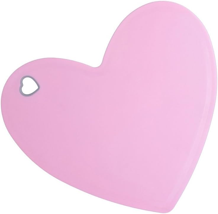 Small Cutting Board Heart Shaped - Plastic Pink Fruit Chopping Boards Mat for Vegetables, Fruits, Crackers & Cheese - Love and Cute Kitchen Gifts for Women or Girls