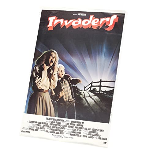 Affiche Anglaise de Film Invaders Tableau Décoratif Vintage Rétro en Toile Imprimée 60x85 cm