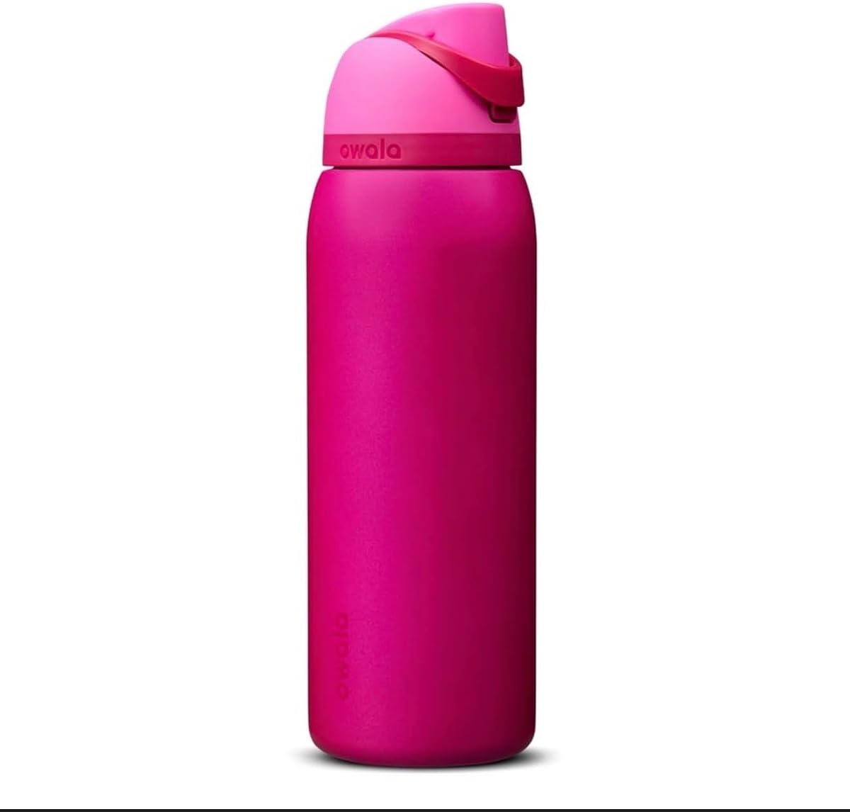 Owala FreeSip Stainless Steel Water Bottle 40 fl oz, Pink | Built-in Straw Lid, Double-Wall Insulated, Flip-Top Cap, Leak-Resistant Design, Wide Mouth Opening