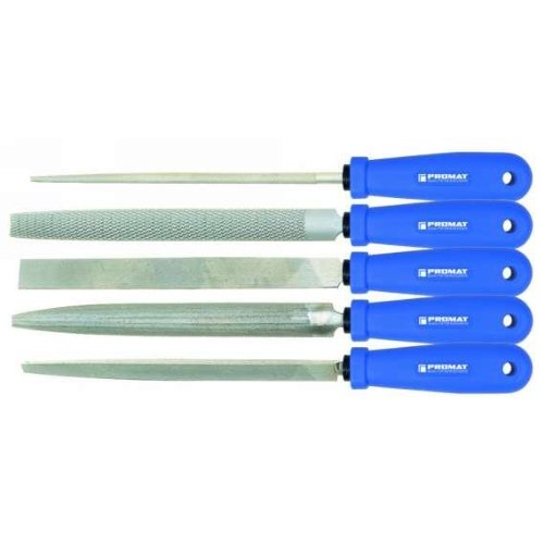 PROMAT 840256 Feilensatz L.250mm 5Formen Hieb2 i.Ku.-Tasche PROMAT