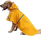 NACOCO Large Dog Raincoat Adjustable Pet Water Proof Clothes Lightweight Rain Jacket Poncho Hoodies...